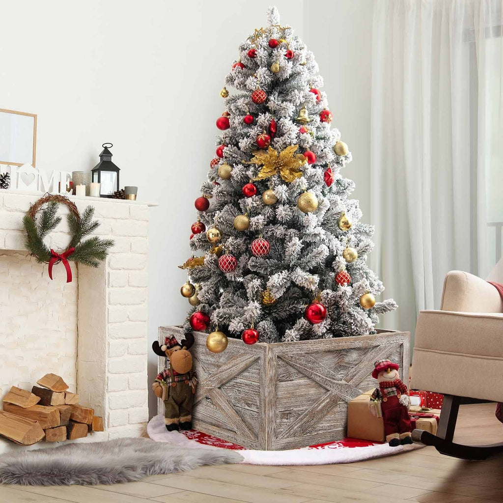 28.5 Inch Wooden Tree Collar Box for Indoor/Outdoor Use