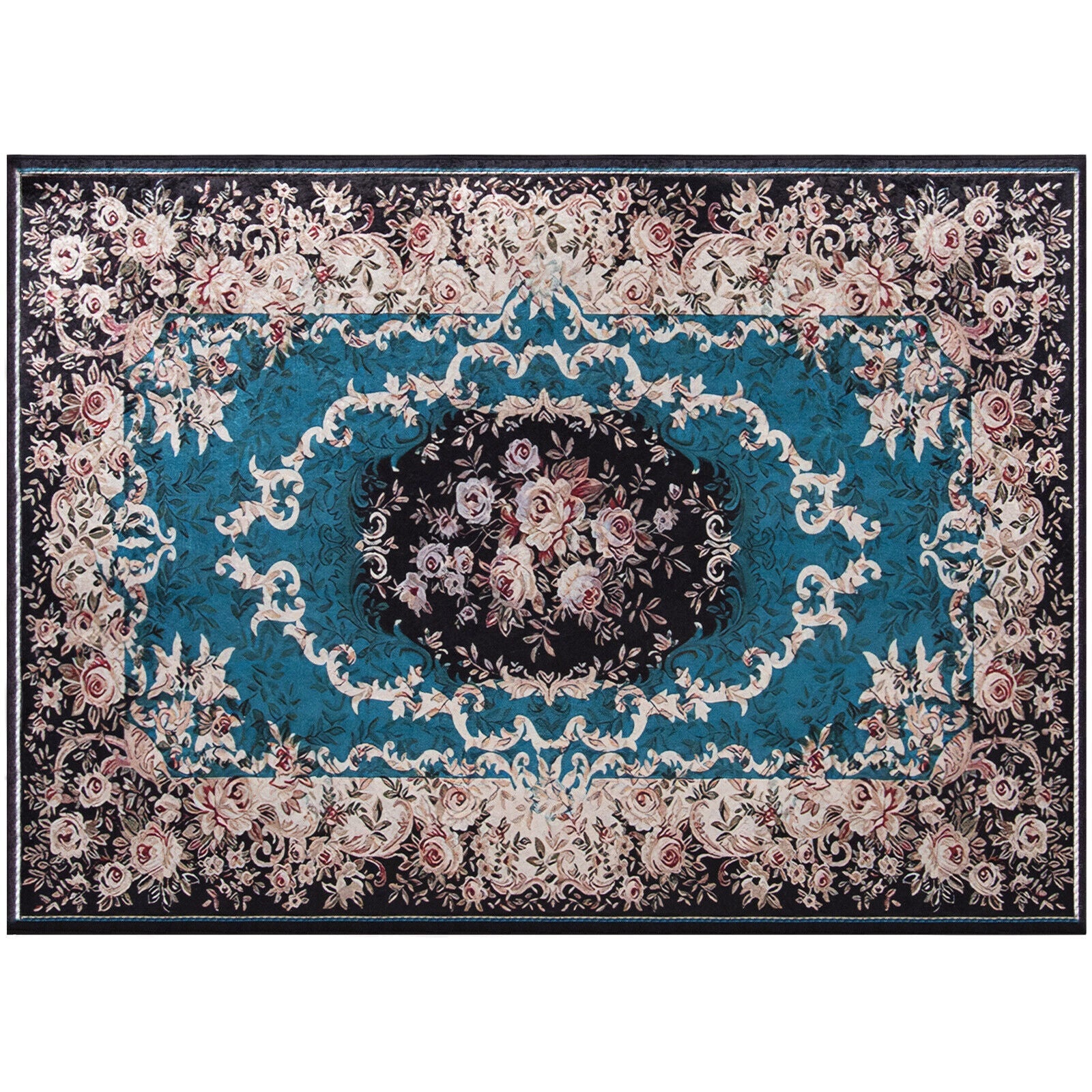 Area Rug with Non-Shedding Surface and Anti-slip Bottom