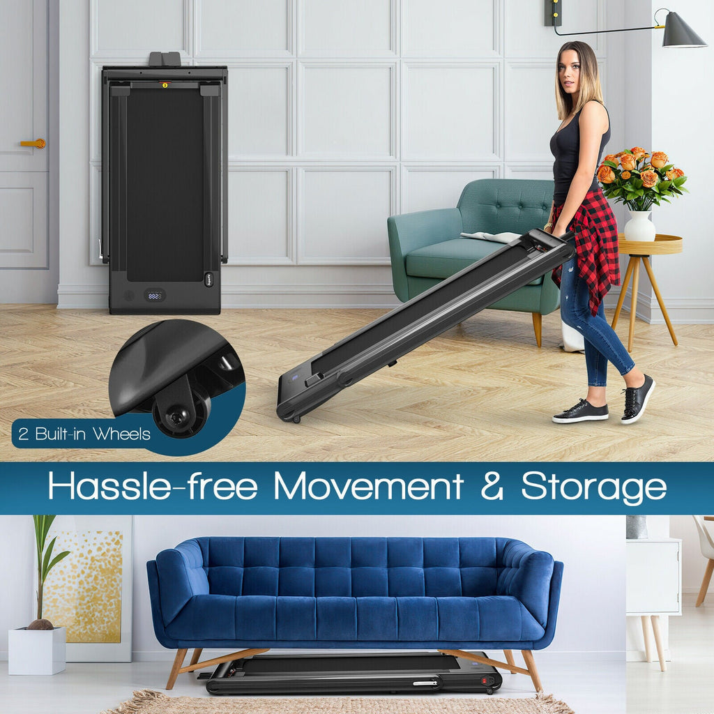 2-in-1 Folding Treadmill with Dual LED Display