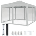 10 FT x 10 FT Pop-Up Canopy Tent Easy Setup Instant Folding Shelter with Mesh Netting