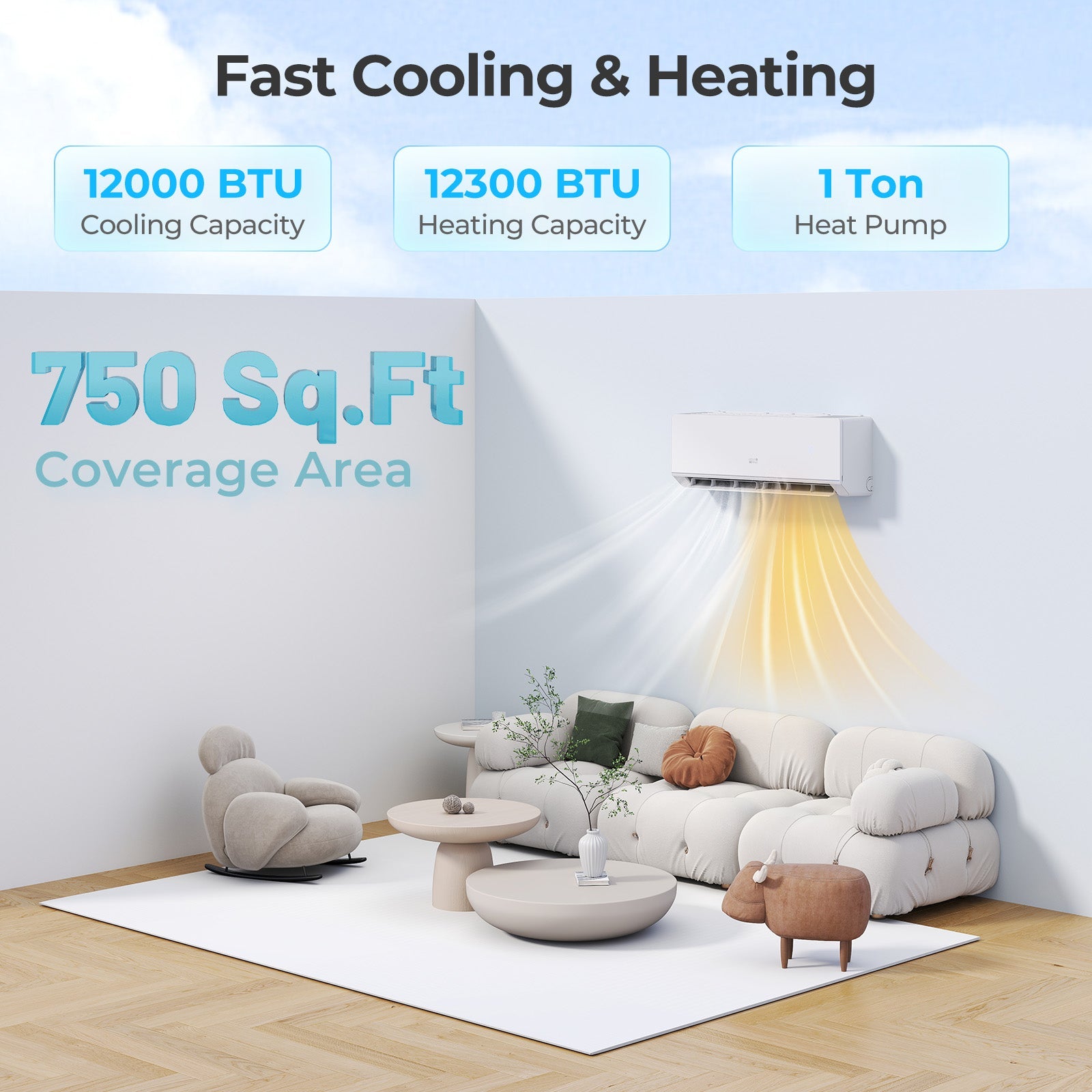 SEERXtreme Series ENERGY STAR Certified 12000 BTU 24 SEER2 115V Mini Split Heat Pump Heating at -15¬∞F