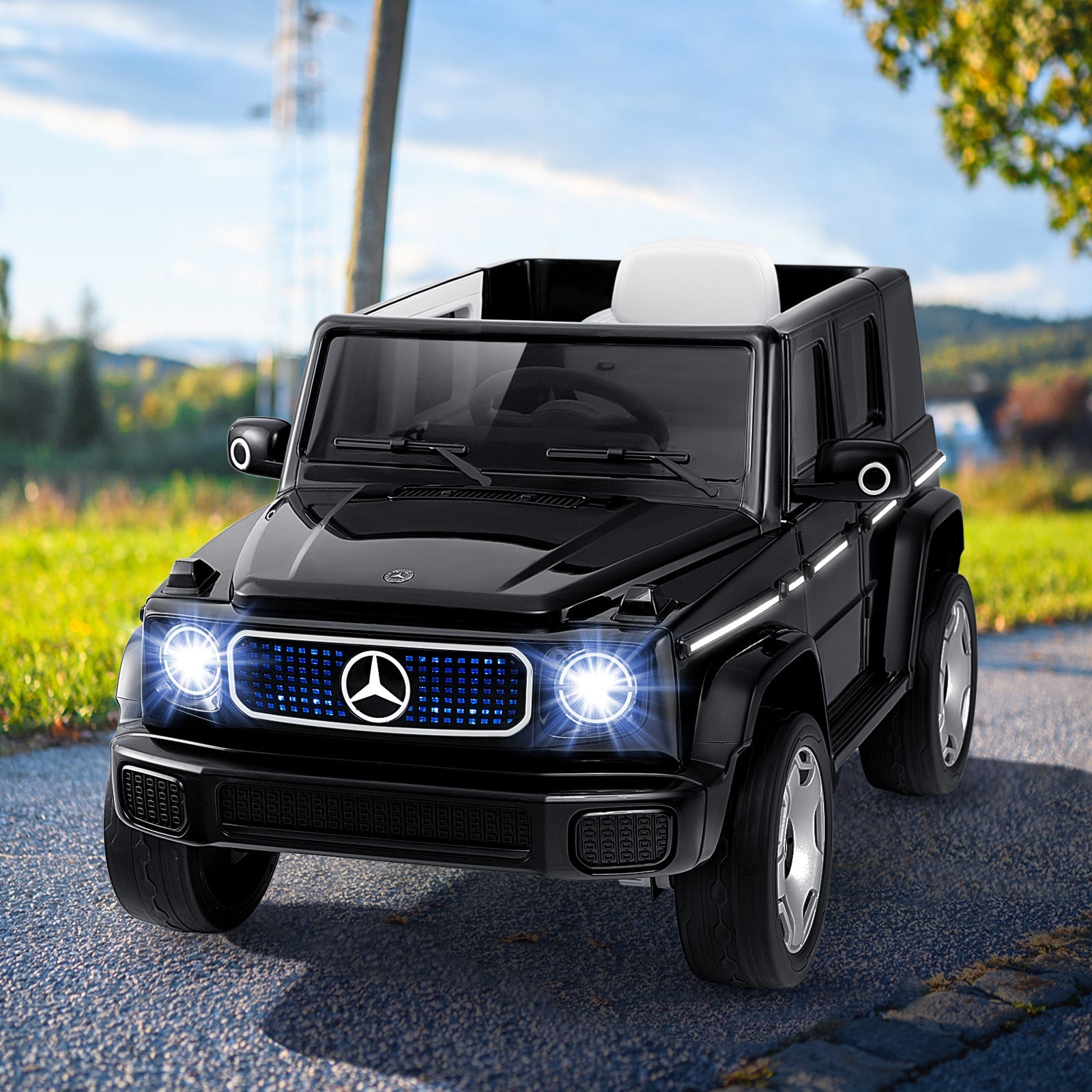 12V Licensed Mercedes-Benz EQG Kids Ride On Car with Remote Control
