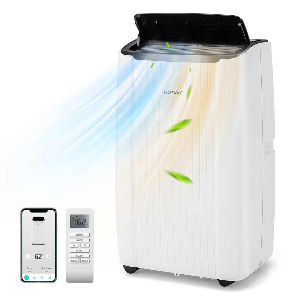12000 BTU Portable Air Conditioner 4-in-1 Smart WiFi Enabled Home AC Unit with Heat