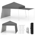 14 x 9.2 Feet Pop up Canopy Tent with 2 Convertible Sidewalls to Awning and Stakes
