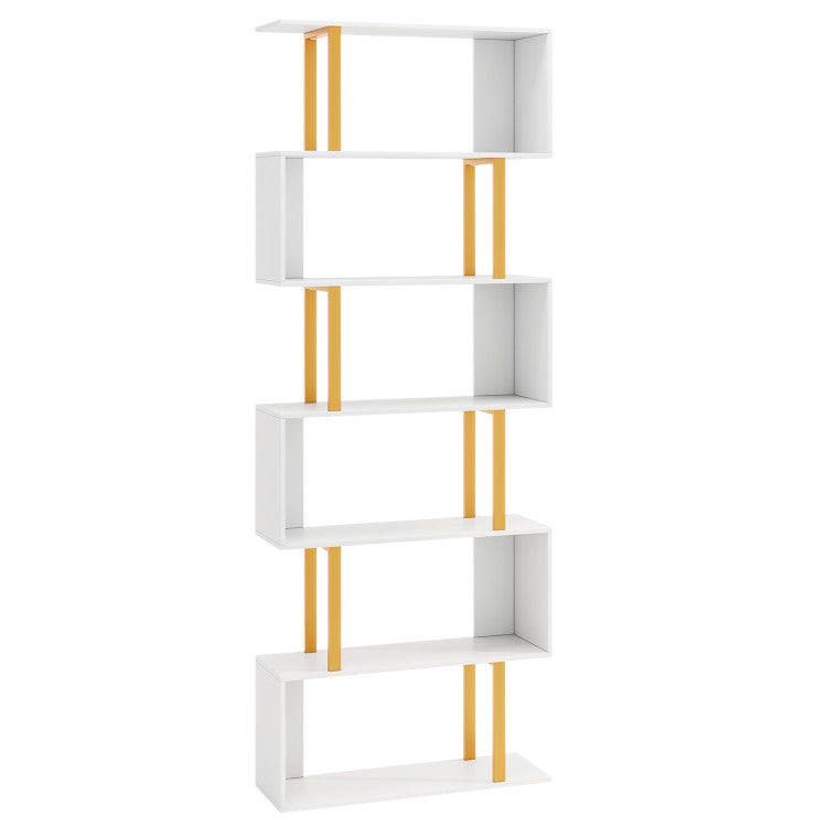 Modern Living Room Furniture Set (Bookcase + Coffee Table + End Table + Accent Chair)