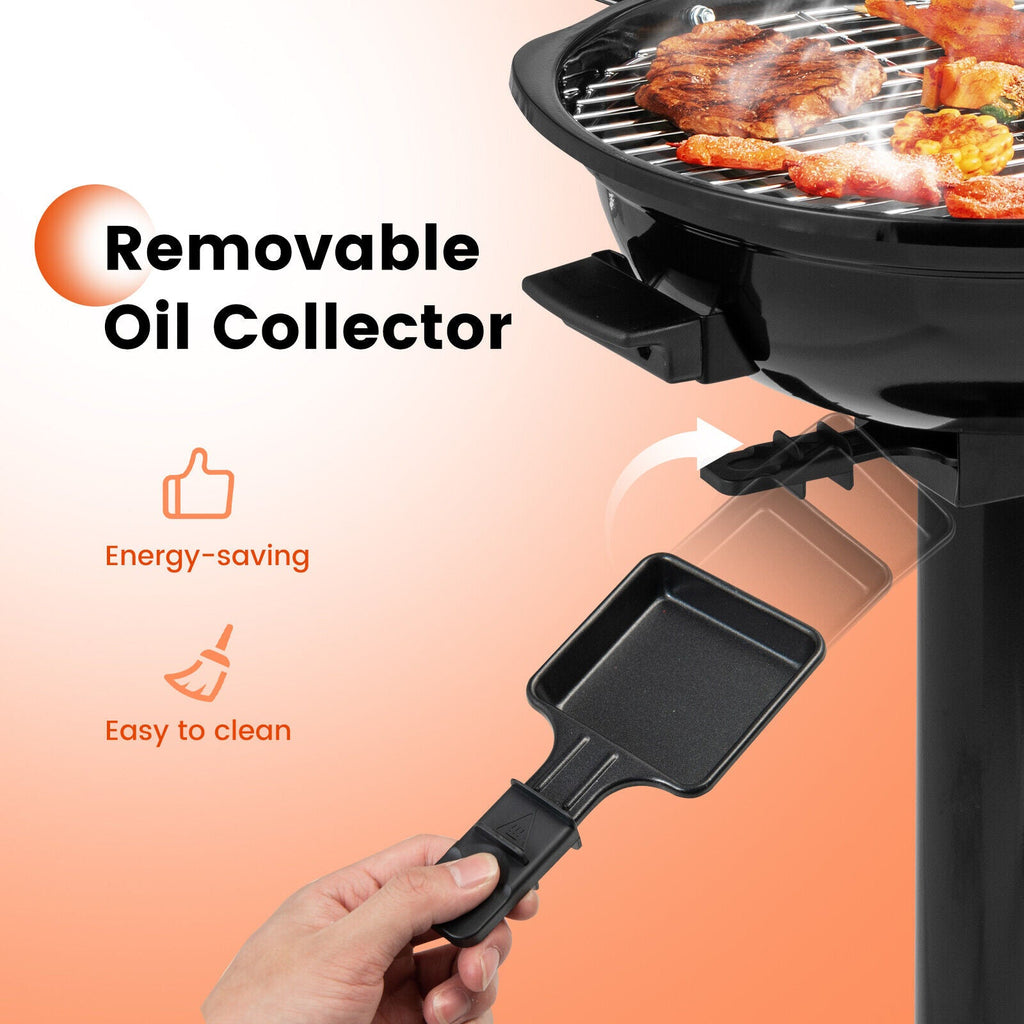 1600W Electric BBQ Grill with Removable Non