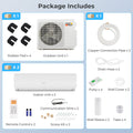 18000 BTU 2 Zone 20 SEER2 Mini Split AC with Heat Pump