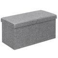 30 Inch Folding Storage Ottoman with Lift Top