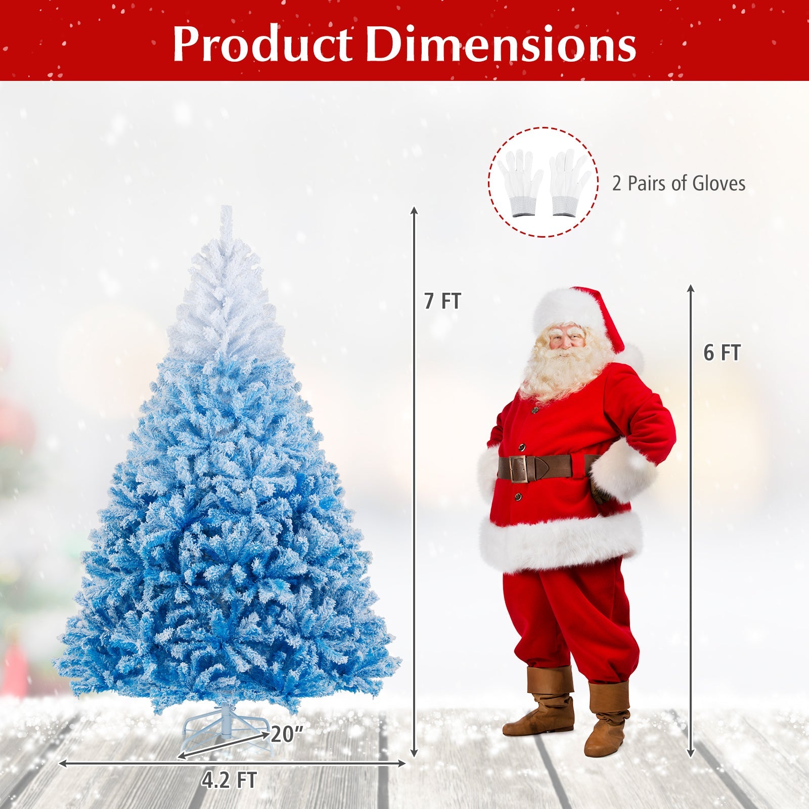 2025 New Artificial Christmas Tree with 456 Branch Tips and Folding Metal Stand