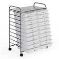 20 Drawers Storage Rolling Cart Studio Organizer-Transparent