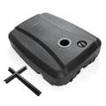 220 LBS Cantilever Patio Umbrella Base Stand with Wheels Fillable offset Umbrella Stand-Black