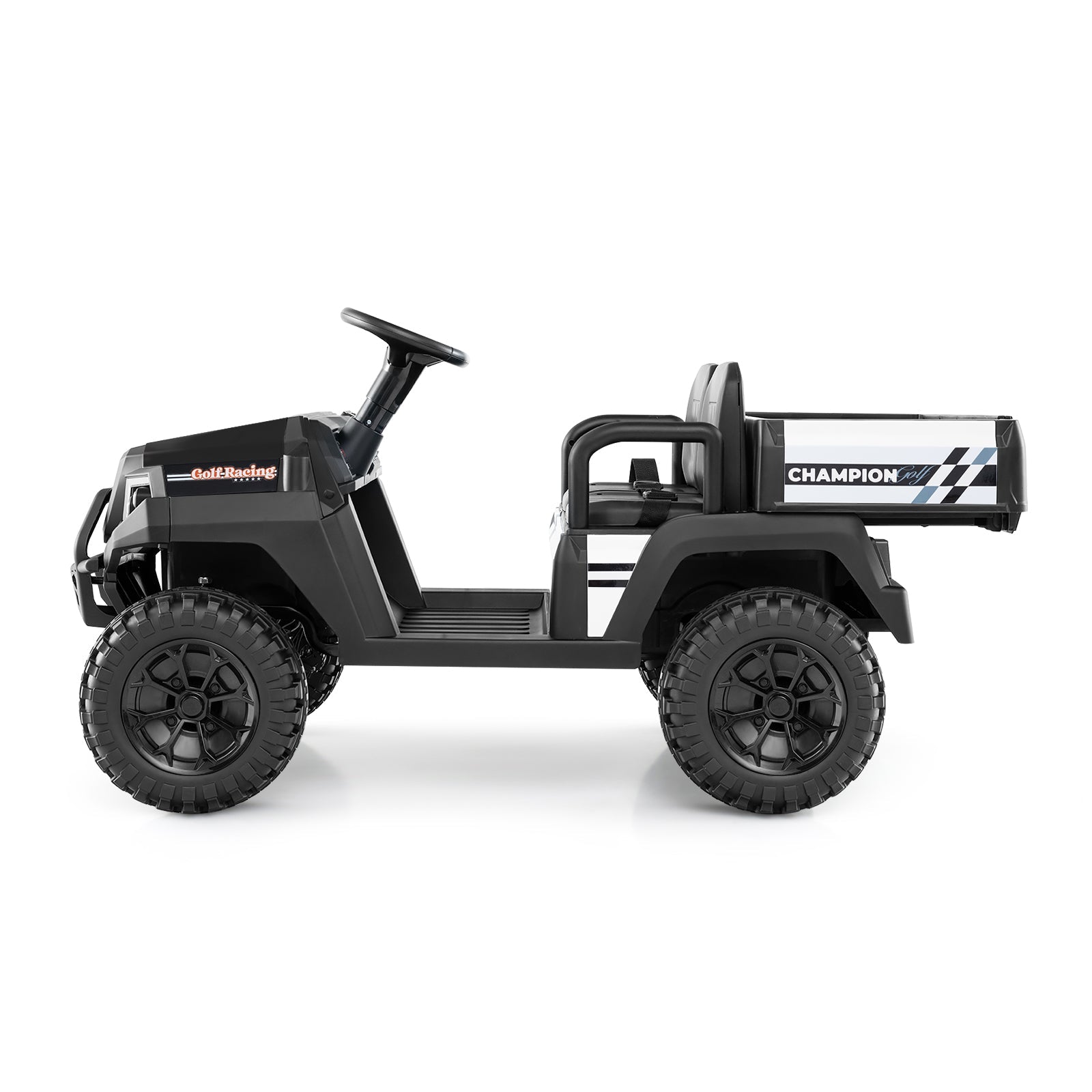 24V Kids Golf Cart 4WD 2-Seater Ride on Car with Storage Trunk and Horn