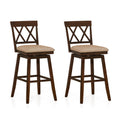 24 Inch Counter Height Barstools Set of 2 with Backrest and Seat Cushion