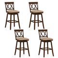 24 Inch Counter Height Barstools Set of 4 with Backrest and Upholstered Seat Cushion