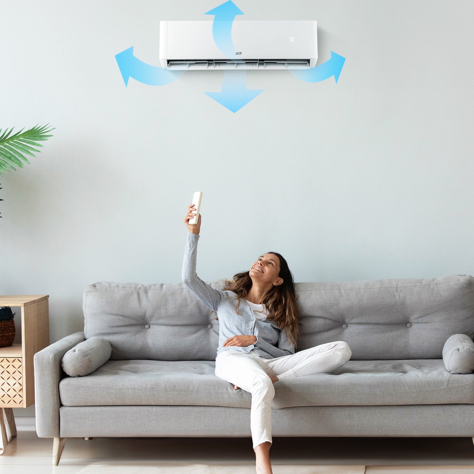 27000 BTU 3 Zone 22 SEER2 Mini Split AC with Heat Pump