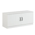 2-Door Shoe Bench Shoe Storage Cabinet with Adjustable Shelves