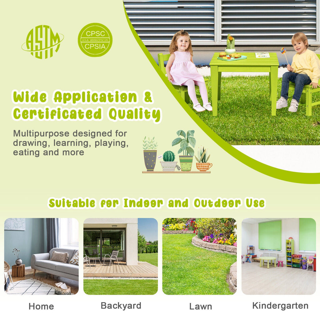 2 Pieces Kids Learning Chair set with Backrest