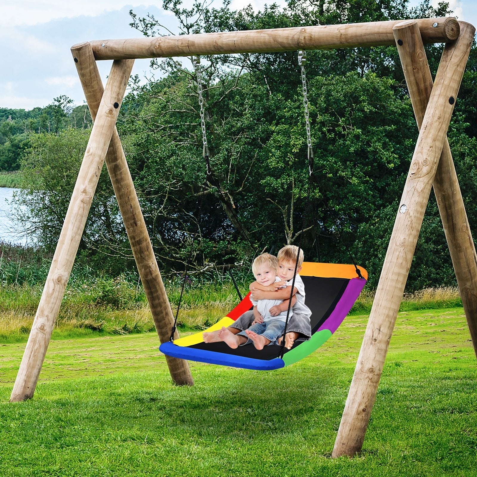 60 Inch Platform Tree Swing 700 lbs for Kids and Adults