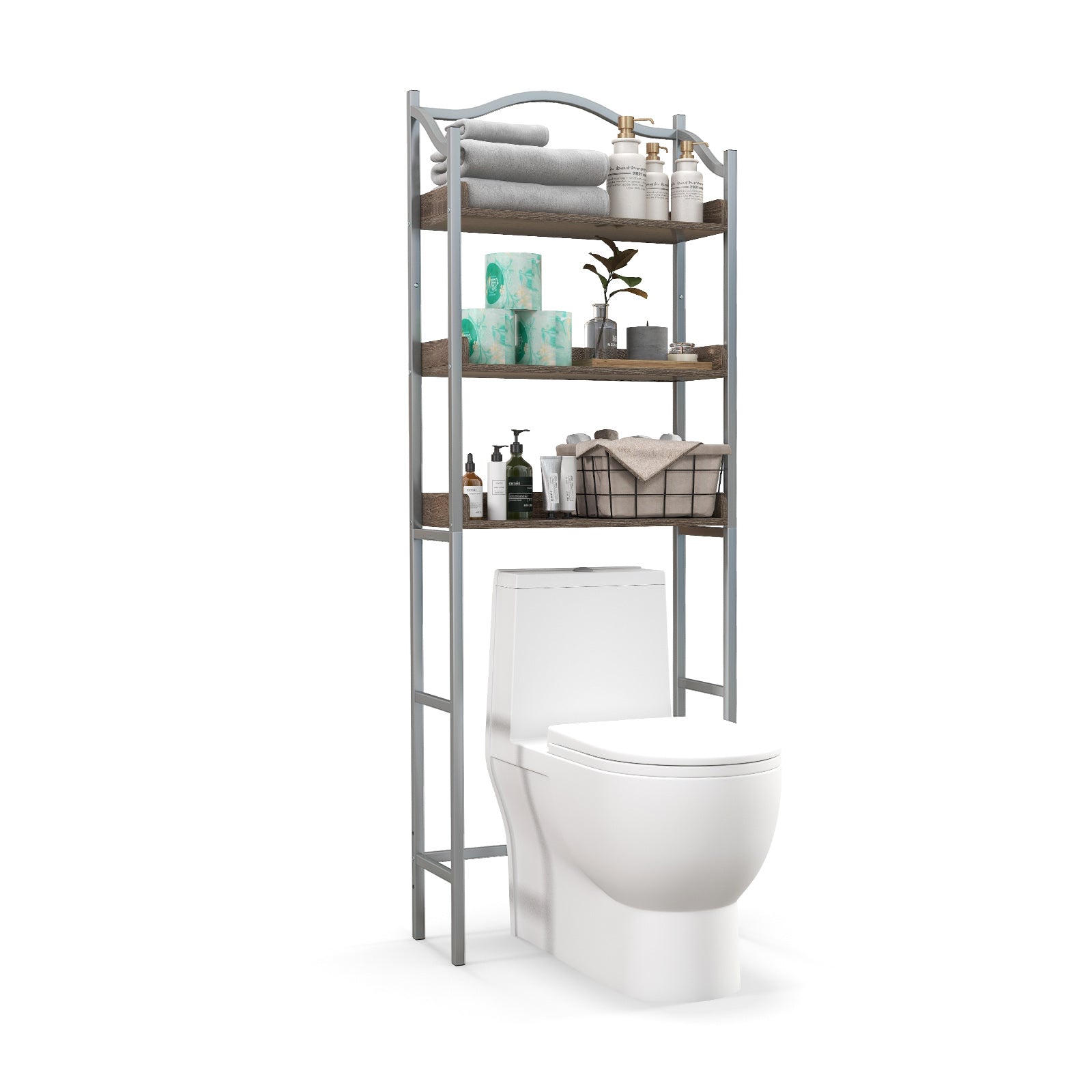 3-Tier Over-The-Toilet Bathroom Spacesaver Storage Rack