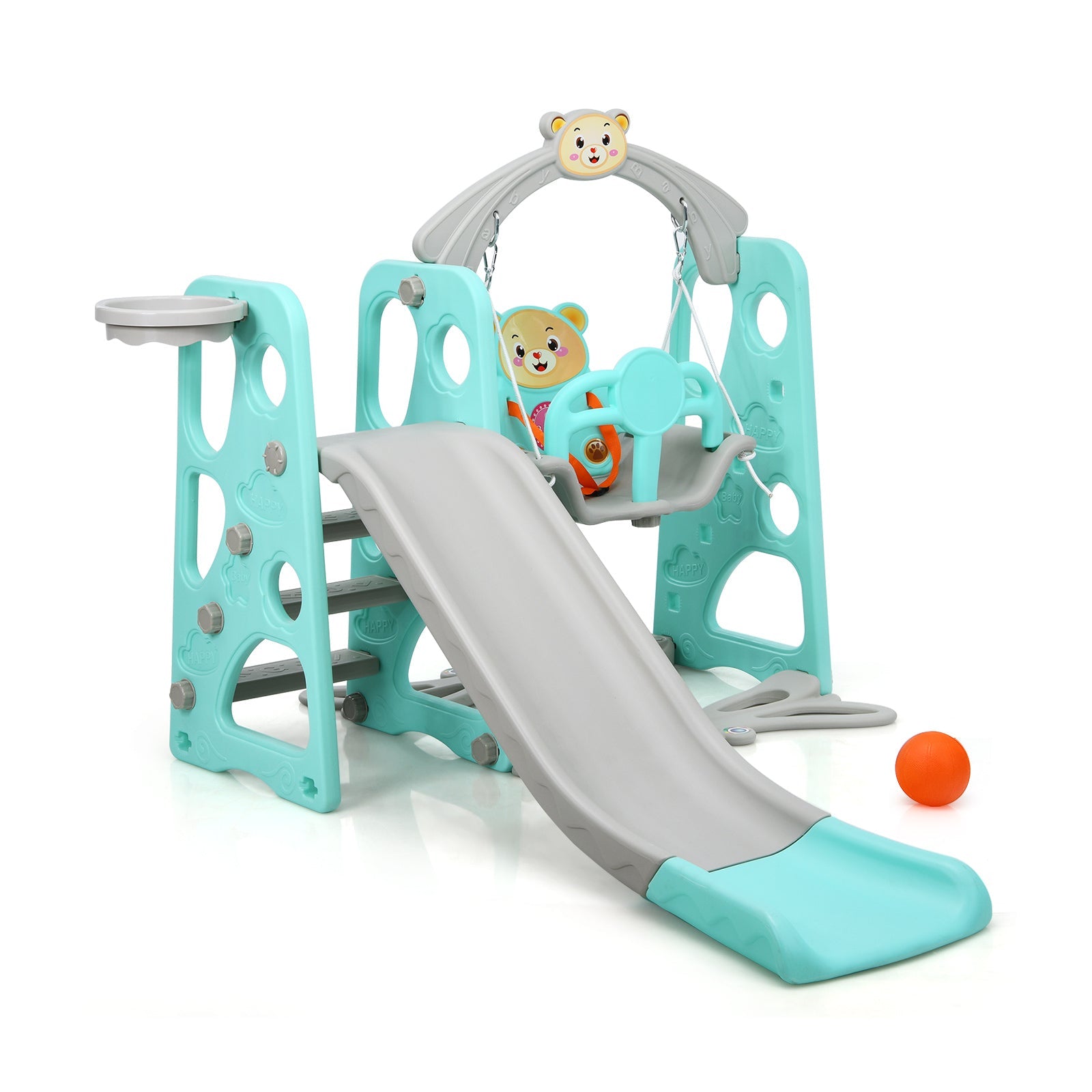 3 in 1 Toddler Climber and Swing Set Slide Playset