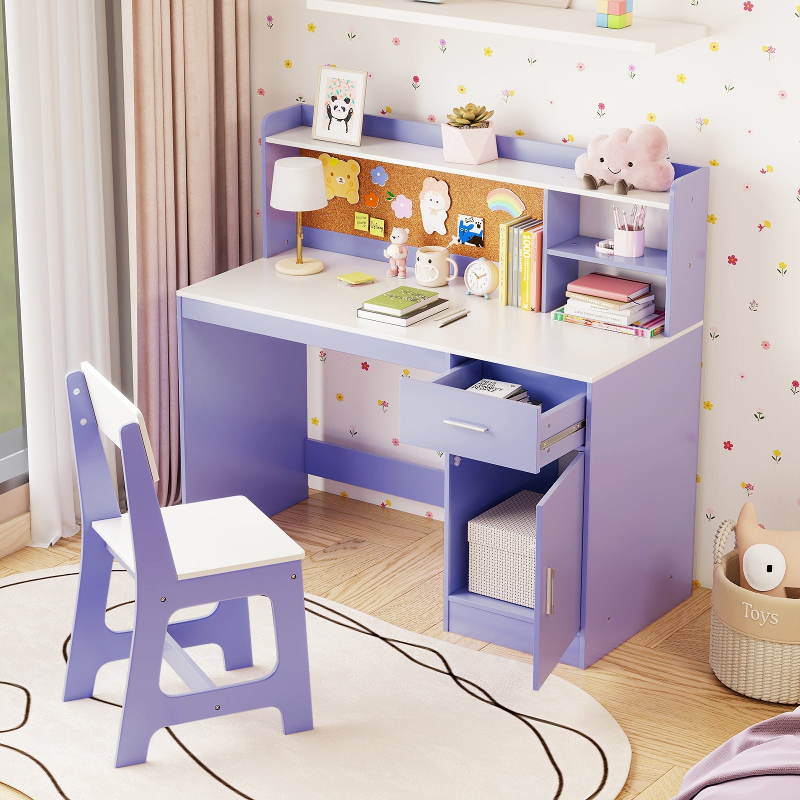 Kids Study Desk and Chair Set Student Table and Chair