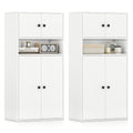 44 Inches Tall Bookshelf with Doors and Adjustable Shelf