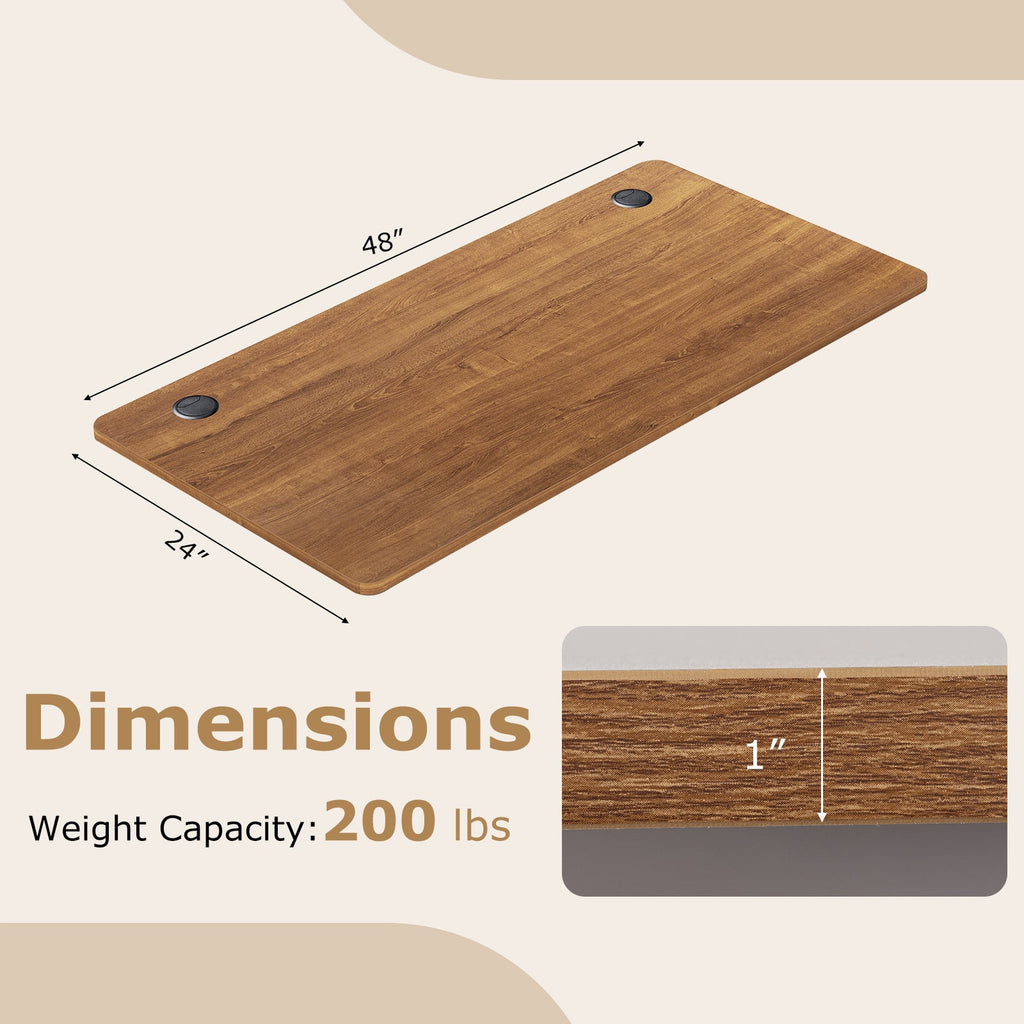 47‚Äù x 24‚Äù Universal Tabletop for Standard and Standing Desk Frame