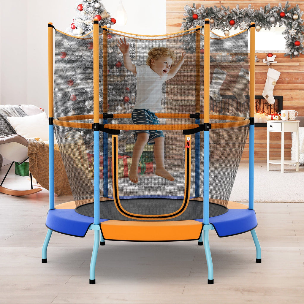 48 Inch Toddler Trampoline with Safety Enclosure Net