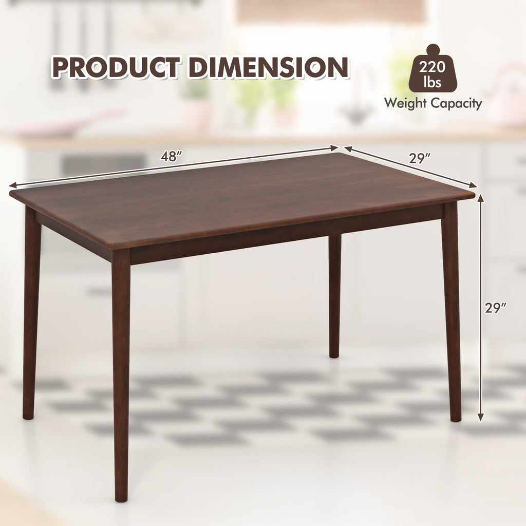 48 Inches Wooden Dining Table for 4 People