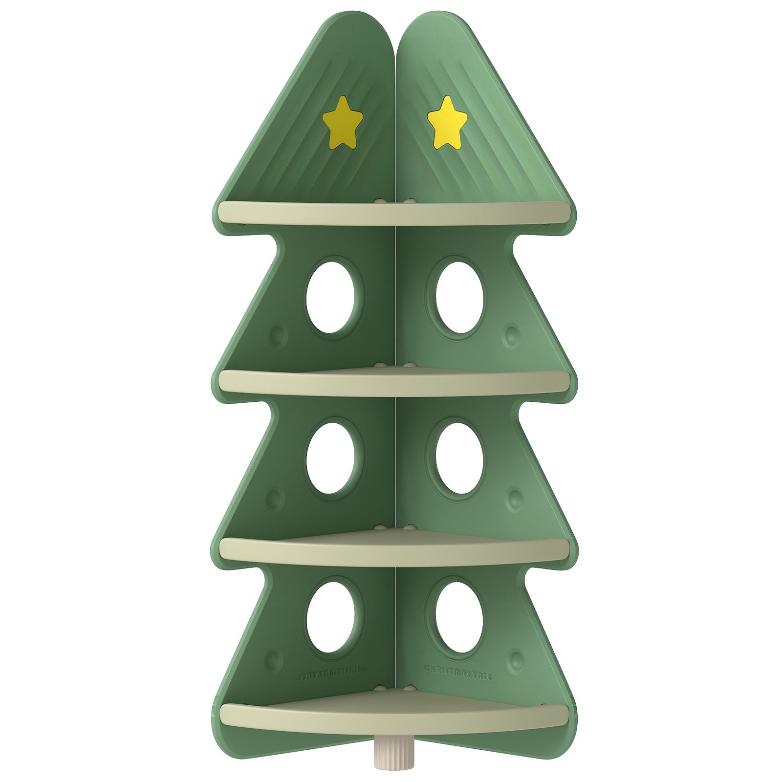 4-Tier Kids Corner Bookshelf Baby Display Shelf for Kids Room-Green