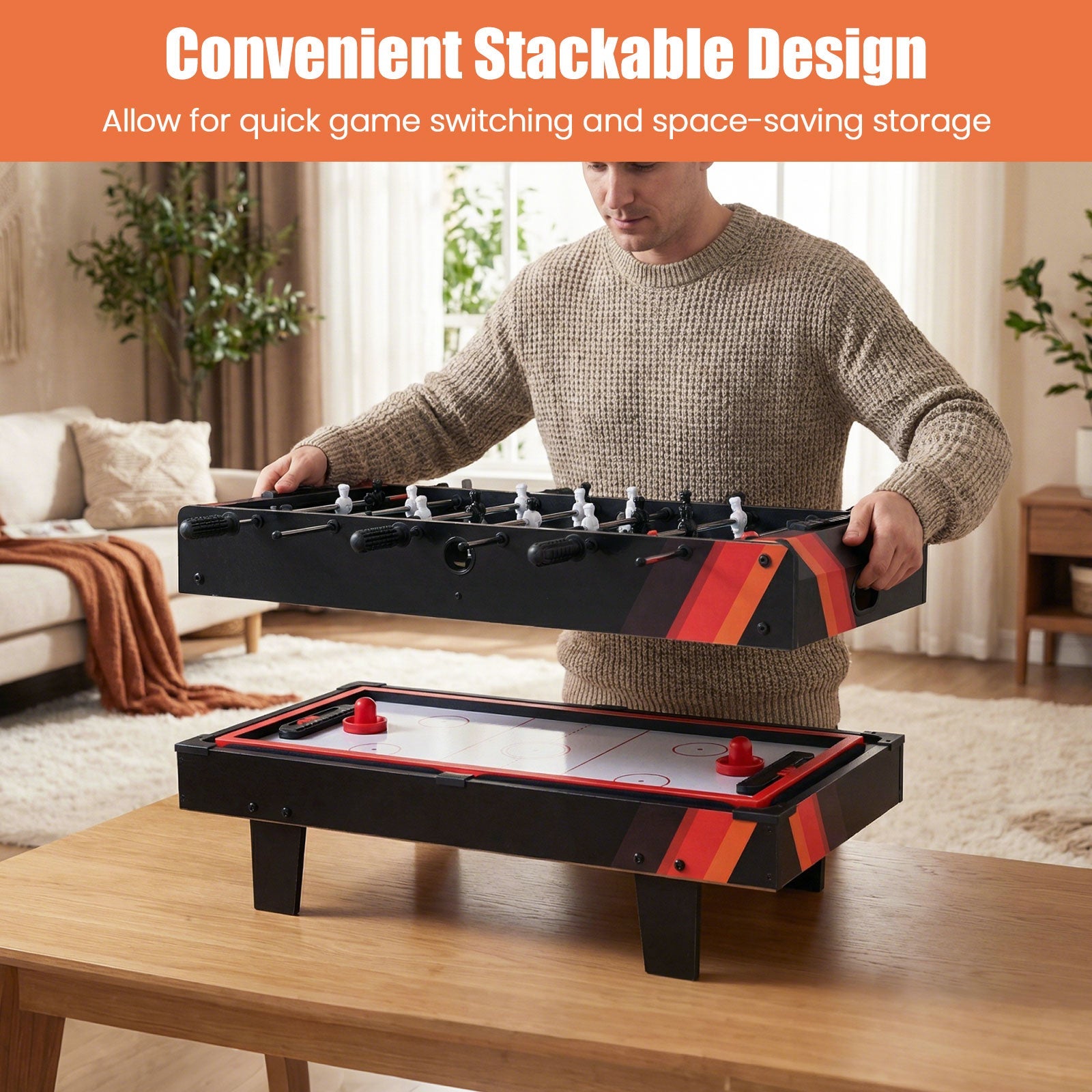 4 in 1 Combo Game Table Set with Billiards
