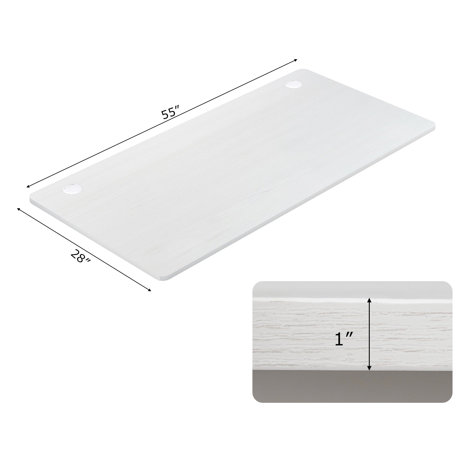 58 Inch x 28 Inch Universal Tabletop for Standard and Standing Desk Frame