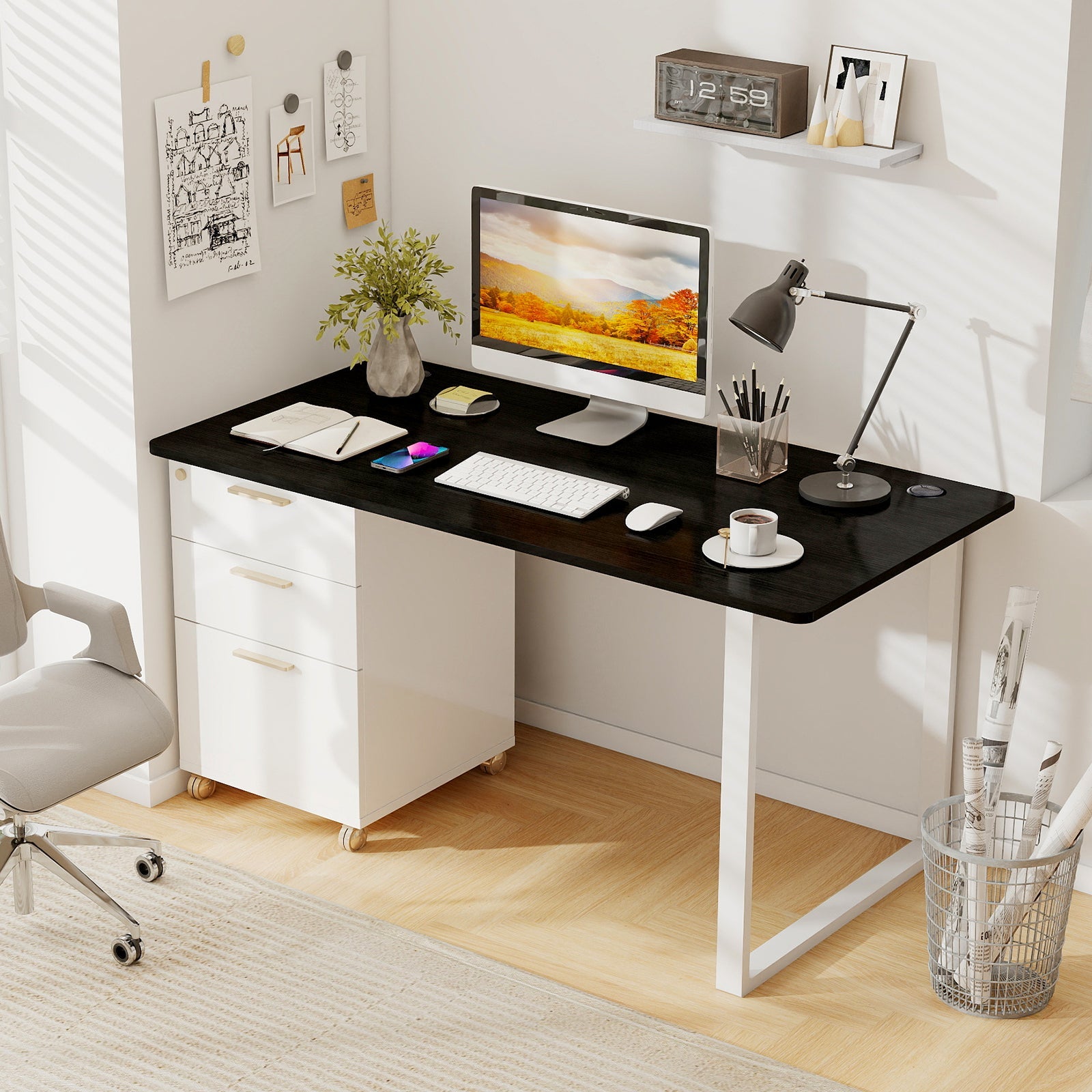58 Inch x 28 Inch Universal Tabletop for Standard and Standing Desk Frame