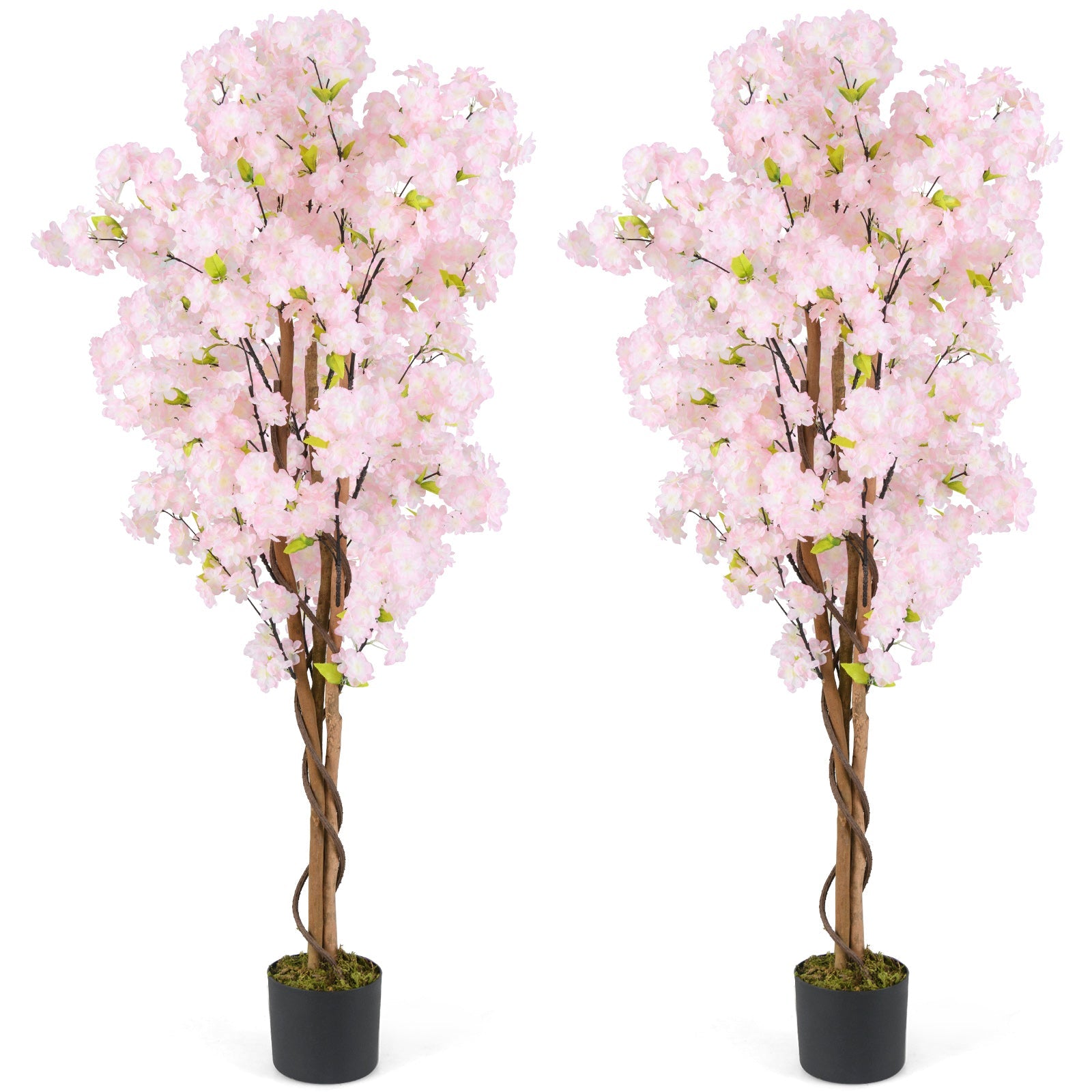 5 FT Tall Artificial Cherry Blossom Tree with Pink Flowers