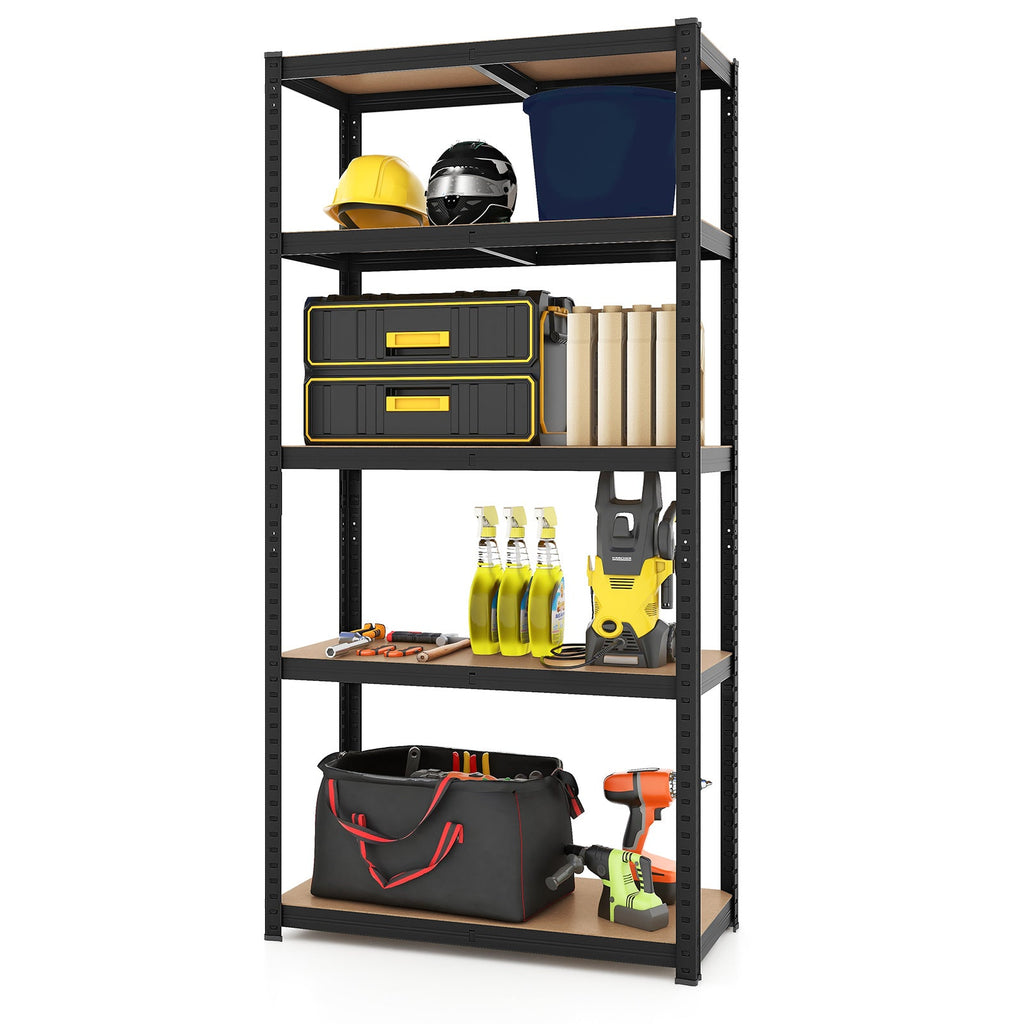 5-Tier Heavy Duty Metal Shelving Unit with 2000 LBS Total Load Capacity
