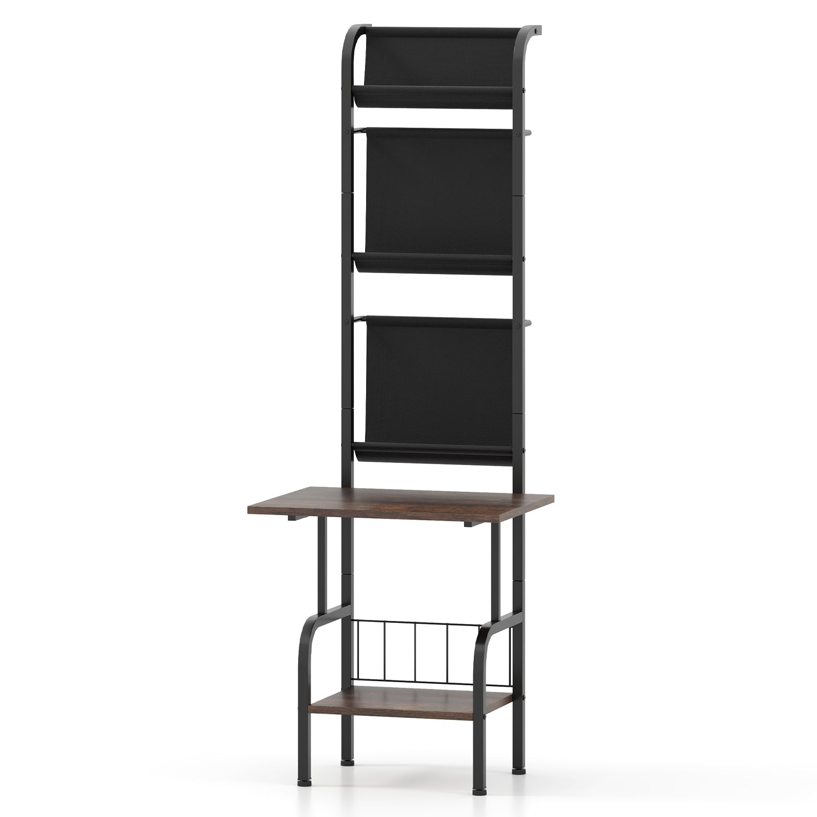 5-Tier Record Player Stand with Vinyl Display Shelf and Record Holder