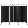 6 Feet 6-Panels Freestanding Folding Privacy Screen-White
