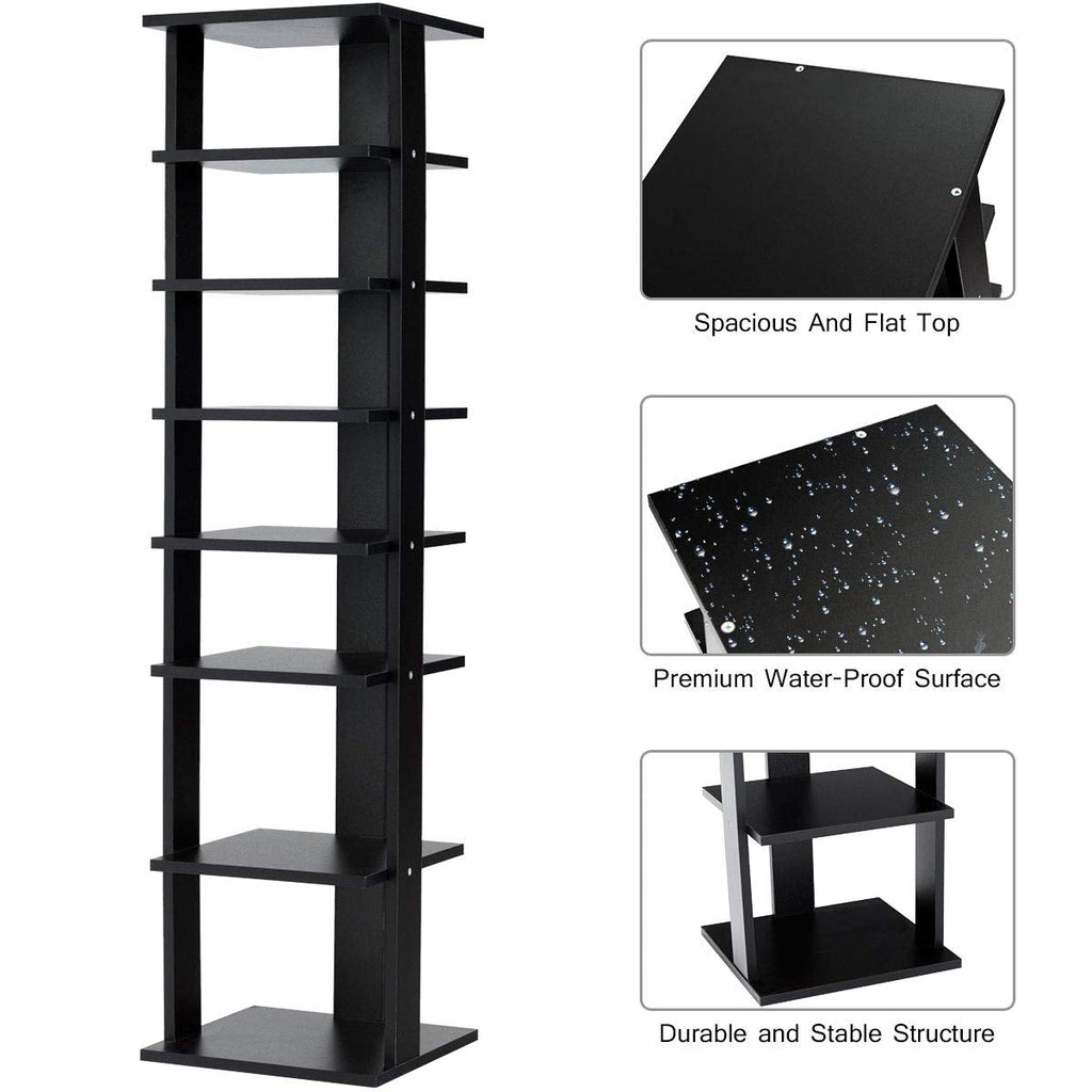 7-Tier Shoe Rack Practical Free Standing Shelves Storage Shelves