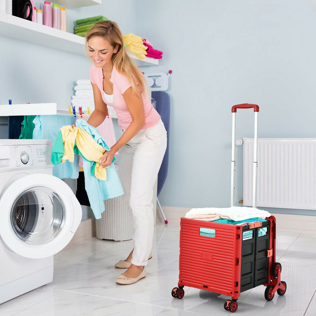 Costway Foldable Utility Cart for Travel and Shopping