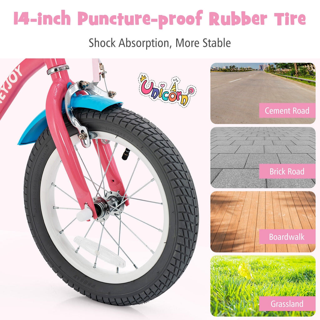 16 Inch Kids Bike with Training Wheels and Storage Basket