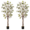 6 Feet Artificial Bougainvillea Tree with 910 White Flowers