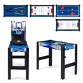 6-In-1 Combo Game Table with Basketball Billiards Ping Pong Hockey Shuffleboard