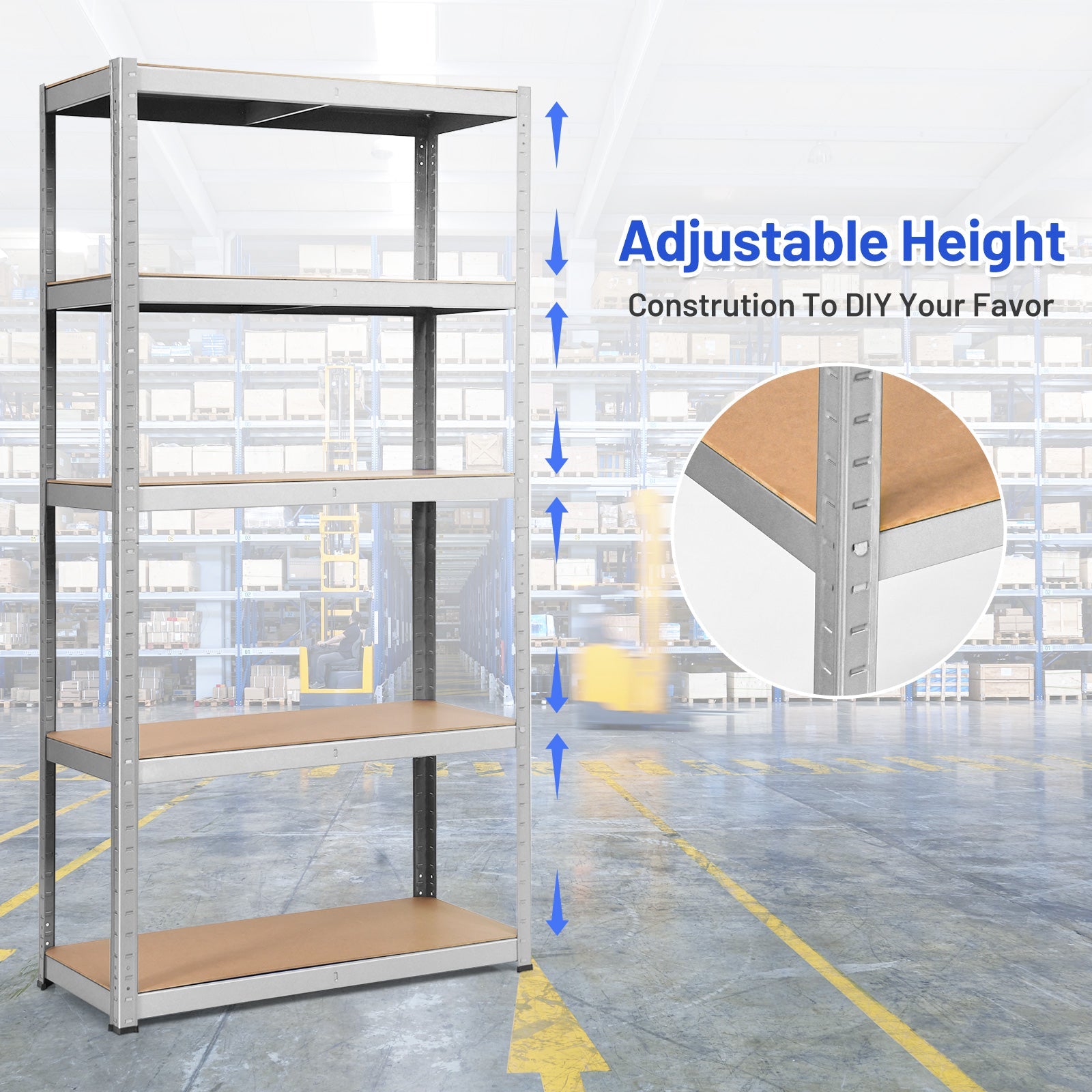 2 Pcs Storage Shelves Garage Shelving Units Tool Utility Shelves