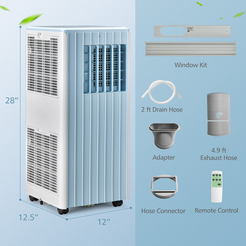 3-in-1 10000 BTU Air Conditioner with Humidifier and Smart Sleep Mode