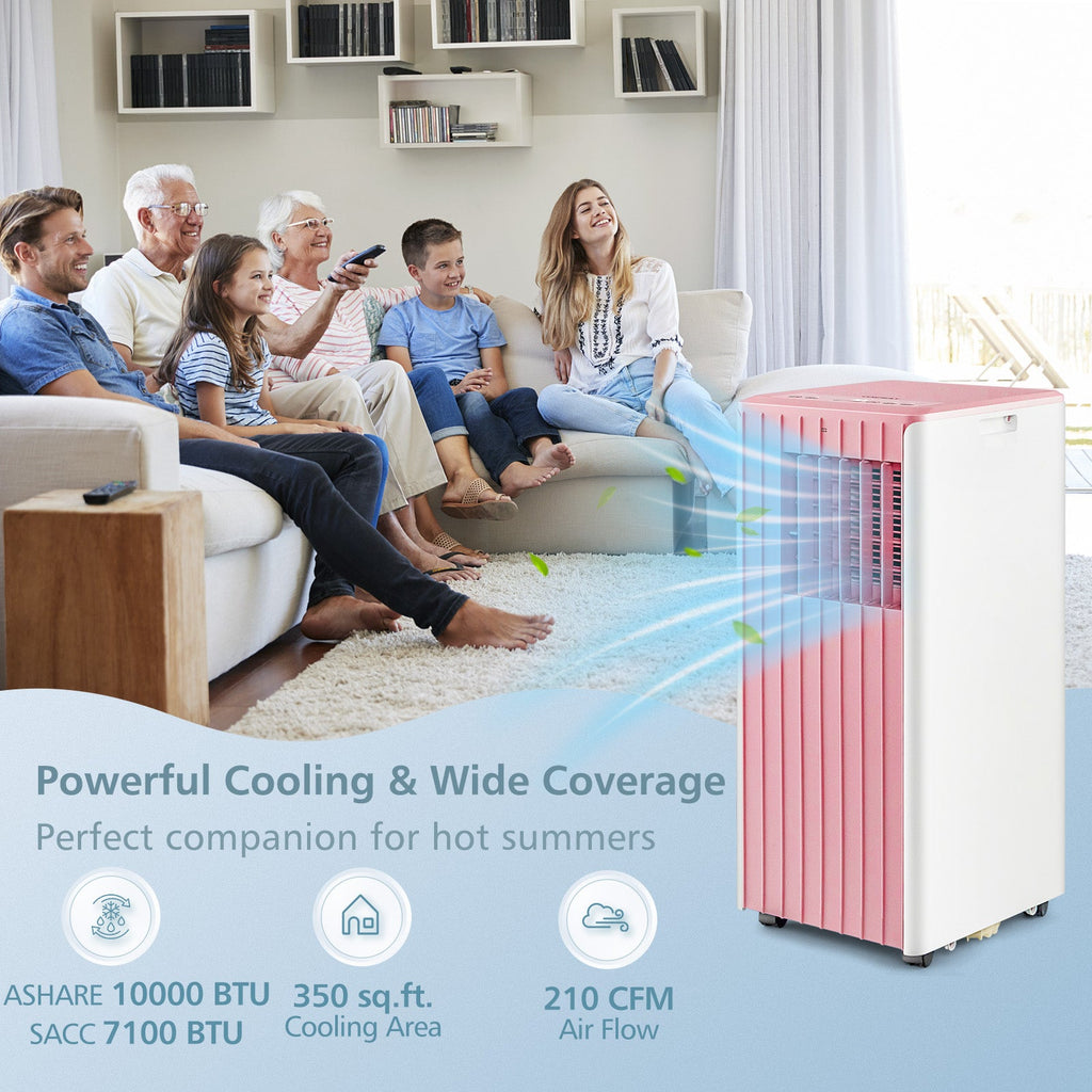 3-in-1 10000 BTU Air Conditioner with Humidifier and Smart Sleep Mode