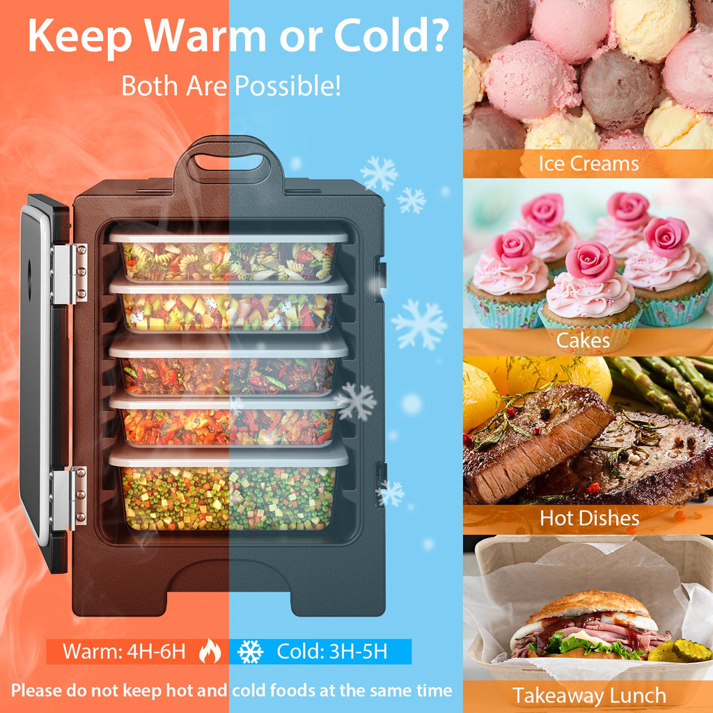 81 Quart Capacity End-loading Insulated Food Pan Carrier with Handles