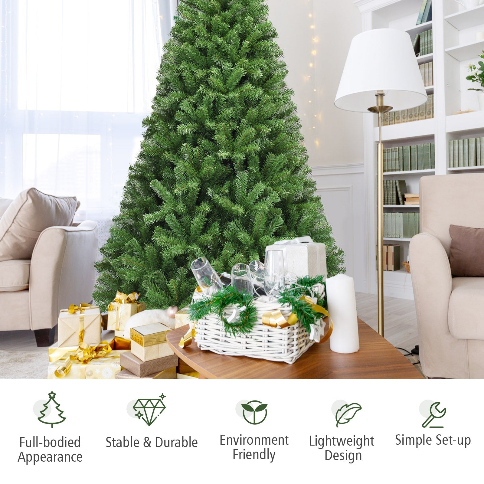 PVC Artificial Christmas Tree Premium Hinged