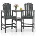 2-Seat Adirondack Chair All-Weather Adirondack Chair with Double Connecting Tray