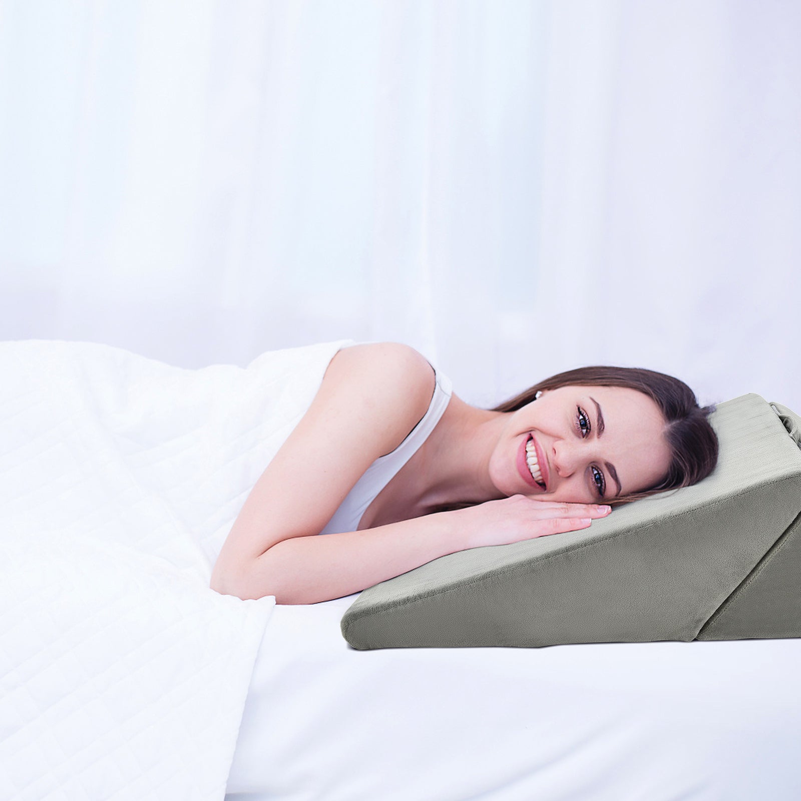 Adjustable Memory Foam Reading Sleep Back Support Pillow