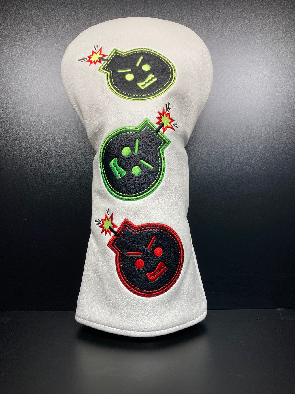 Angry Bombs White Headcover